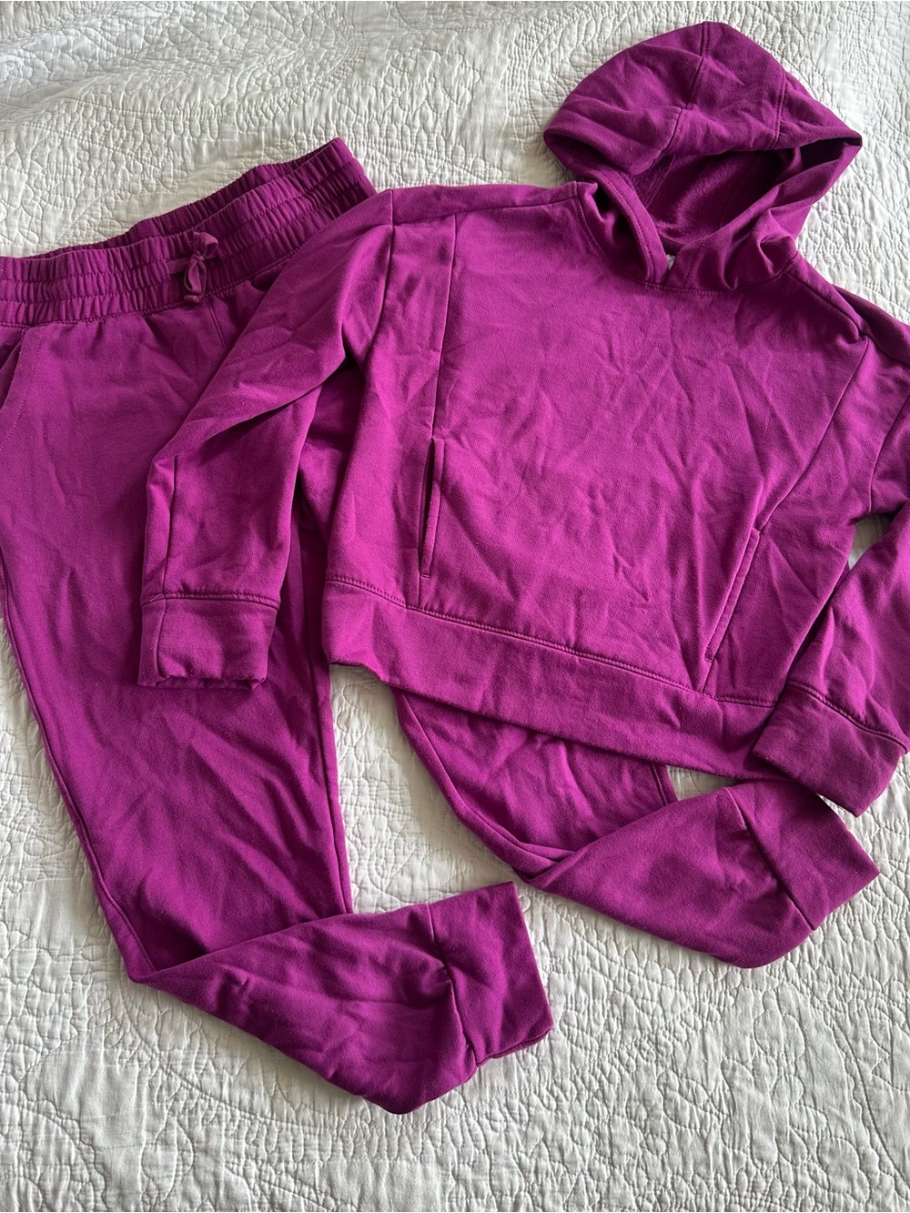 Yogalicious Fuchsia Hooded Sweatshirt & Jogger Set